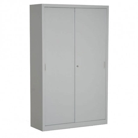Armoire haute métallique avec 2 portes coulissantes L 120 x P42,5 x H198 cm  A0577